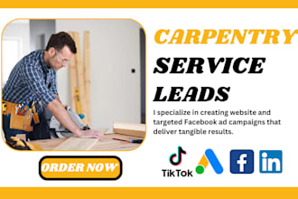 generate upholstery sofa furniture carpenter carpentry leads via facebook ads