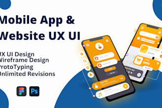 design UI UX of mobile app or website with prototype