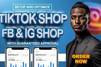 professionally setup tiktok shop facebook instagram shop to boost shopify sales