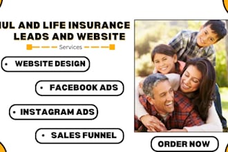 targeted life insurance, iul leads using facebook, instagram, and linkedin ads