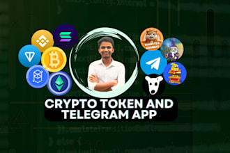 create crypto token and write smart contract on solana, ton, bsc
