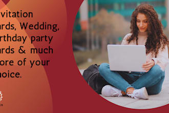 design birthday, wedding, party and all types of invitations