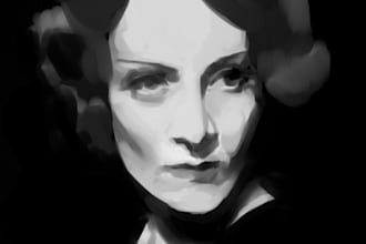 paint a realistic digital portrait