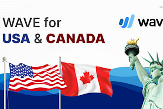 do bookkeeping for USA canada in wave