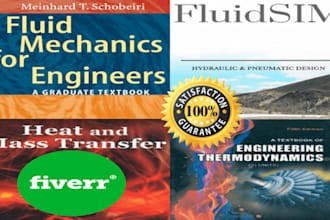 help in fluidsim, pneumatics, fluid mechanics, thermodynamics, heat transfer