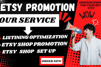promote your  etsy shop boost your shopify sales and etsy sales
