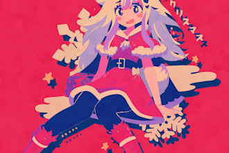do cute anime style illustrations