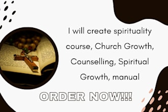 create spirituality course, church growth, counselling, spiritual growth, manual
