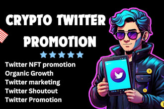 do twitter crypto promotion website shoutout share link to 100m yt nft app