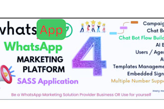 build whatsapp crm saas,whatsapp api marketing tools chat bot,software developer