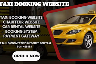 create taxi booking website, chauffeur website, car rental website, taxi website