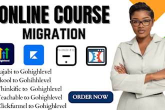 migrate online course, kajabi to gohighlevel, online course migration, ghl setup