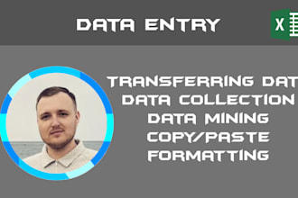 type, copy, extract data and transfer to a spreadsheet