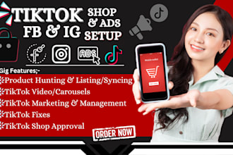 manage setup tiktok shop facebook ads instagram marketing boost shopify sales
