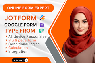 create jotform, typeform, google form, survey form and more