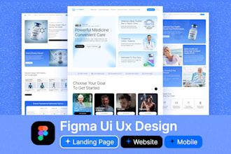 design website ui ux and landing page ui ux in figma