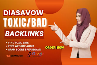 disavow or remove toxic backlinks to improve SEO