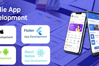 do mobile app creation, ios app, android app as flutter mobile app development
