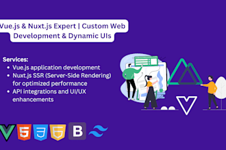 build vue js or nuxt js frontend UI