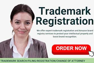 prepare usa trademark registration, search us filing amazon brand registry