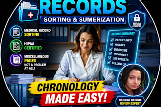 do medical summarization, medical transcription with data sorting