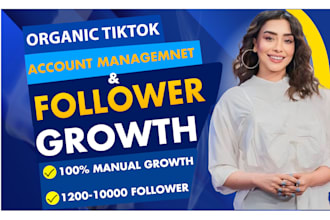 manage tiktok marketing and promotion for organic real follower growth