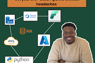 create or fix your data and etl pipeline with  azure , aws