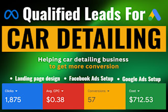 generate quality car detailing lead car wash auto detailing car tinting website
