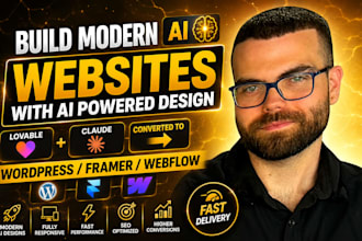 convert lovable claude ai design to wordpress, webflow or framer website