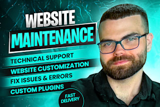 do monthly wordpress and shopify website maintenance and support or help