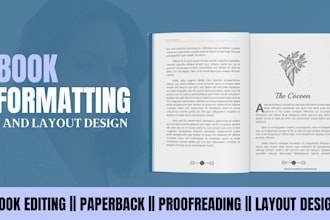 do typesetting, book formatting, book layout design for amazon print and ebook