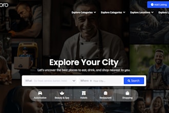 business directory website using geodirectory, listingpro, hivepress, mylisting