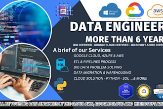 be your big data engineer in the AWS, google cloud, or azure