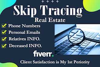 provide skip tracing service for real estate investors