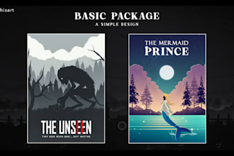 design detailed minimalist movie posters for any film genre