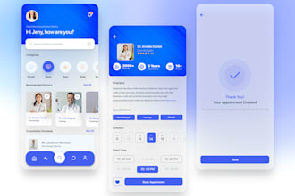 build doctor appointment booking app, telemedicine app and website, healthcare