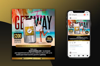 design credit repair flyer, tax prep or any other business flyer instagram post