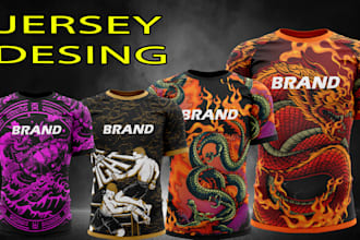 eye catching sublimation top 10 jersey tshirt desings