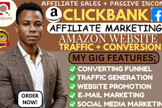 setup clickbank affiliate marketing sales funnel, amazon website promotion