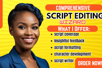 do script editing, script coverage, scriptwriter, script feedback, screenwriter