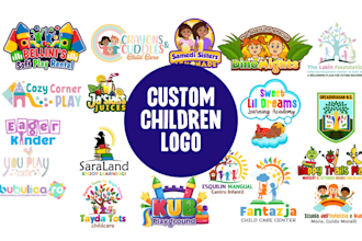 create a custom preschool, children logo design