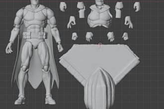 3d sculpting action figure edit fix action figure joint static figure 3d print