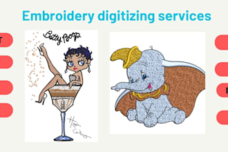 do high quality embroidery digitizing for you in few hours