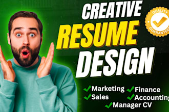write resume for marketing, sales, accounting, finance, or manager CV