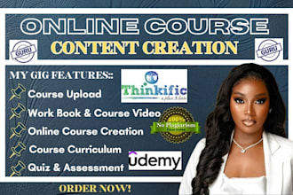 create online course content course creation and course development