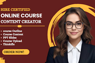 do ebook online course creation, course content, workbook, ppt, thinkific