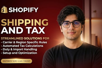 set up shopify shipping settings and tax set up
