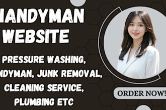 design junk, cleaning, handyman, painting, pressure washing service website