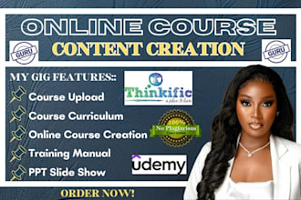 create online course content for online course course creation course content