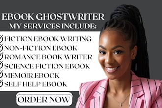 be your romance ebook writer, fiction ghostwriter, non fiction and memoir writer